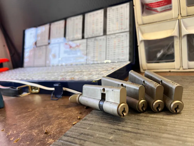 Locksmith changing door locks on a newly purchased home in Stuart FL