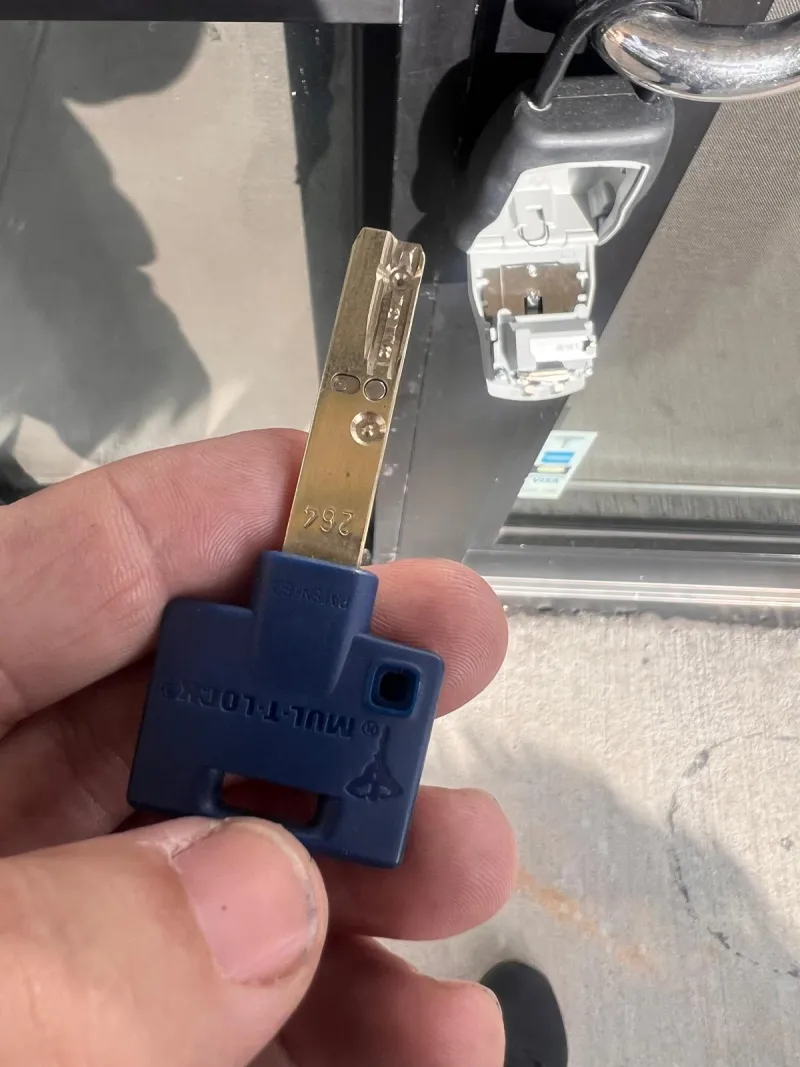 High security lock installation on front door in Stuart FL